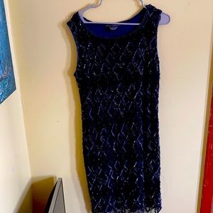 Navy blue and silver night dress perfect for a special occasion